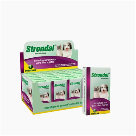 Strondal Verm Fugo Oral De Amplo Espectro Para C Es E Gatos