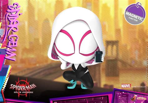 Hot Toys Spiderman Into The Spiderverse Spiderman Noir And Spider Gwen Combo Cosbaby Set MISB