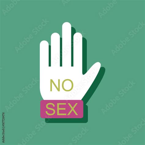 Flat Icon Design No Sex Hand Sign In Sticker Style Buy This Stock