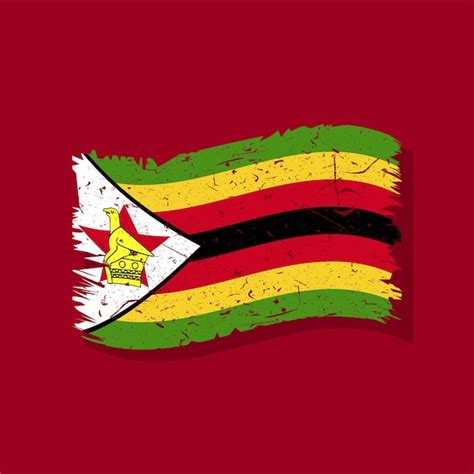 Vecteur De Drapeau De Détresse Grunge Zimbabwe Vecteur Premium