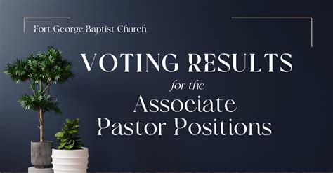 Voting Results For The Associate Pastor Positions Fort George Baptist