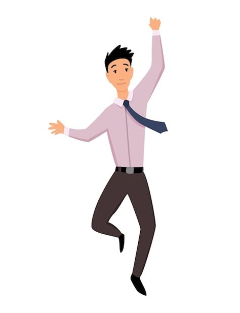 Premium Vector Business Man Jumps On A White Background