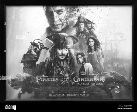 Pirates of the caribbean poster Black and White Stock Photos & Images ...