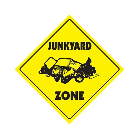 Junkyard Crossing Xing Sign Or Decal junk yard cars truck sanford parts ...