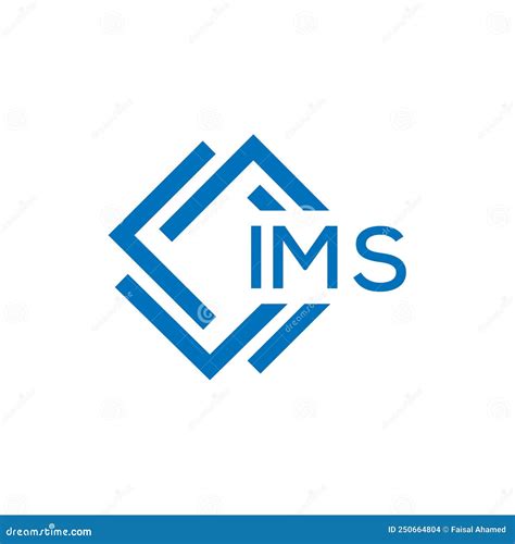 Ims Letter Logo Design On White Background Ims Creative Circle Letter