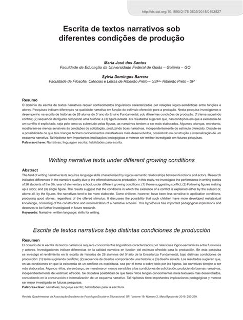 PDF Escrita de textos narrativos sob diferentes condições de produção