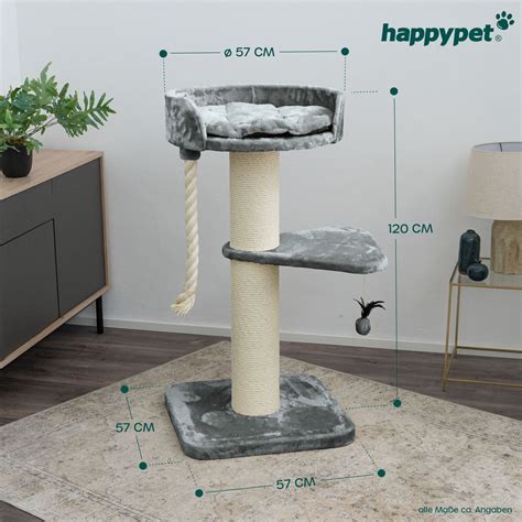 Happypet massiver Premium Kratzbaum für große Katzen 120 cm Hoch eBay