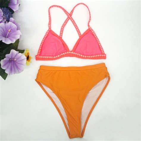 Victoria S Secret Crochet High Waist Bikini Set Gem