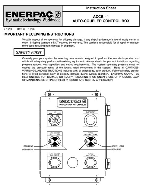 Enerpac Accb 1 Instruction Sheet Pdf Download Manualslib