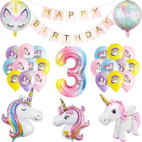 Decoration Anniversaire Fille Ballon Anniversaire Fille Ans Ballon