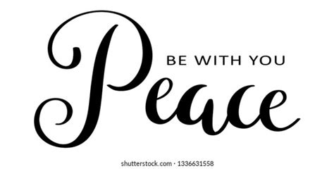 Peace Be You Brush Calligraphy Banner Stock Vector (Royalty Free ...