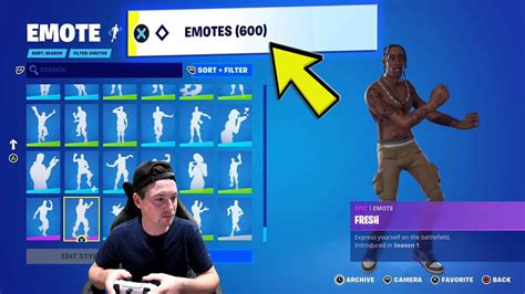 RARE Fortnite Skin TRAVIS SCOTT Showcase With ALL 600 Dances Emotes