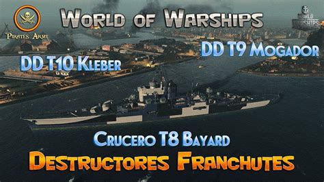 World of Warships Español Destructores Franceses Crucero Bayard