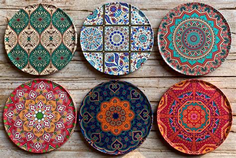 Coasters Set Set Of 6 Decorative Design Coasters Unique Holiday T