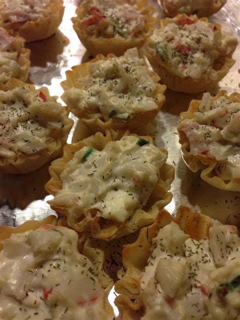 Stuffed Crab Phyllo Cups Phyllo Recipes Stuffed Crab Shells