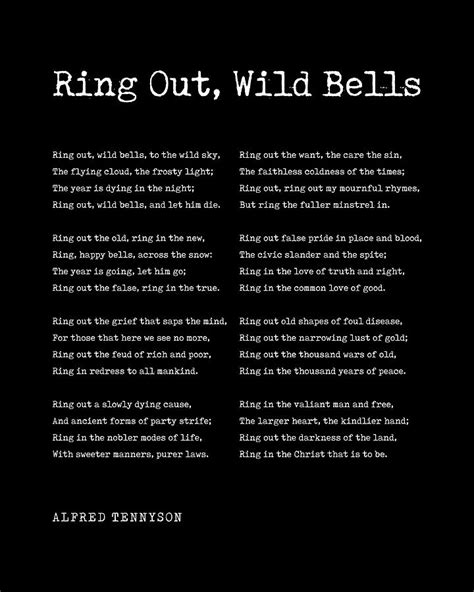 Ring Out, Wild Bells - Alfred, Lord Tennyson Poem - Literature ...