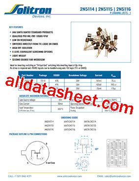 N Datasheet Pdf Solitron Devices Inc