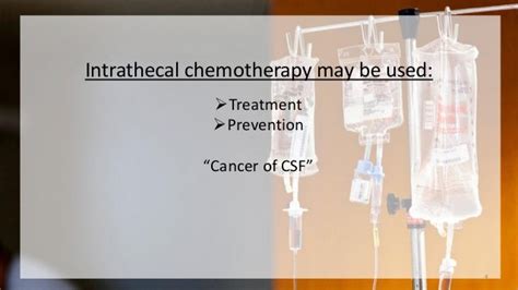 Intrathecal route for chemotherapy