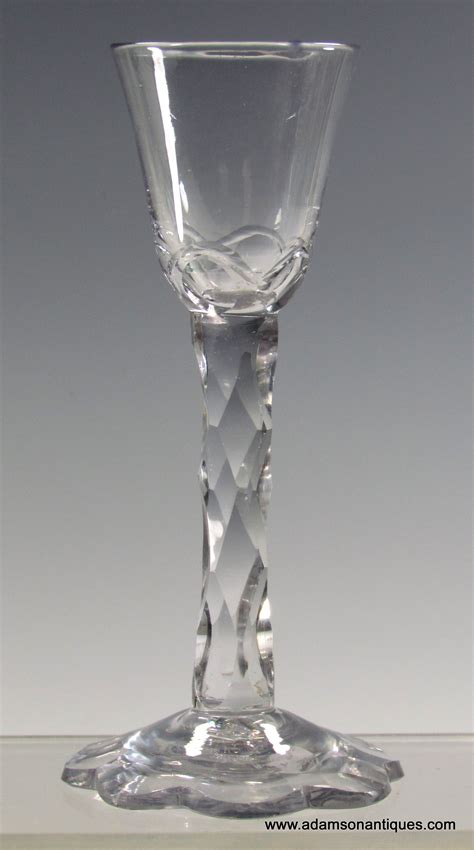 Adamson Antiques Tall Facet Stem Cordial Glass