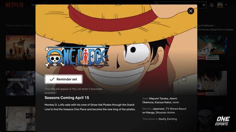 One Piece anime is now available on Netflix, forms big 3 | ONE Esports