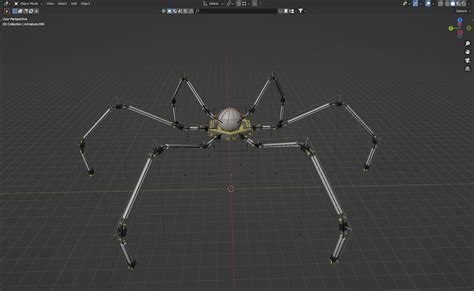 Mechanical Spyder Robot 3D Model Rigged CGTrader