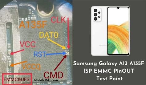 Samsung Galaxy A12 A125f Isp Emmc Pinout Test Point