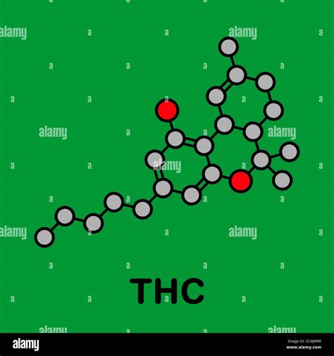 Thc Delta 9 Tetrahydrocannabinol Dronabinol Cannabis Drug Molecule