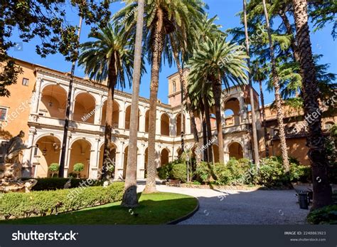 Garden Palazzo Venezia Palace Rome Italy Stock Photo