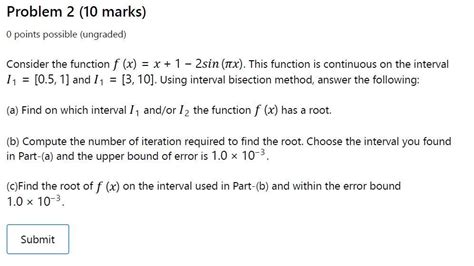 Solved Problem Marks O Points Possible Ungraded Chegg