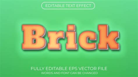 Premium Vector Brick Text Effect