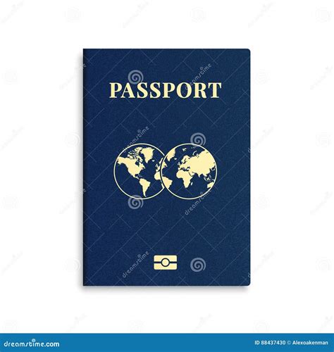 Vector International Passport Cover Template Stock Vector