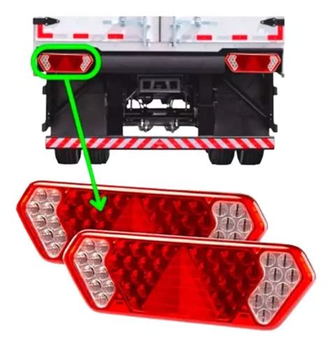 Lanterna Traseira Guerra Led Caminh O Carreta Bivolt Asx Parcelamento