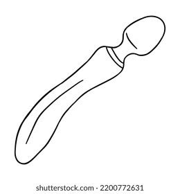 Vaginal Vibrator Dildo Hand Drawn Illustration Stock Vector Royalty Free Shutterstock