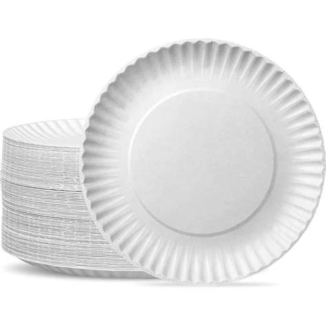 Lot De 100 Assiettes En Carton Jetables En Bagasse Pour Fête