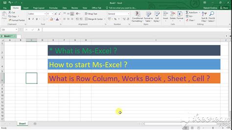 Ms Excel Introduction In Hindi Introduction Of Microsoft Excel Basic Information Of Ms Excel