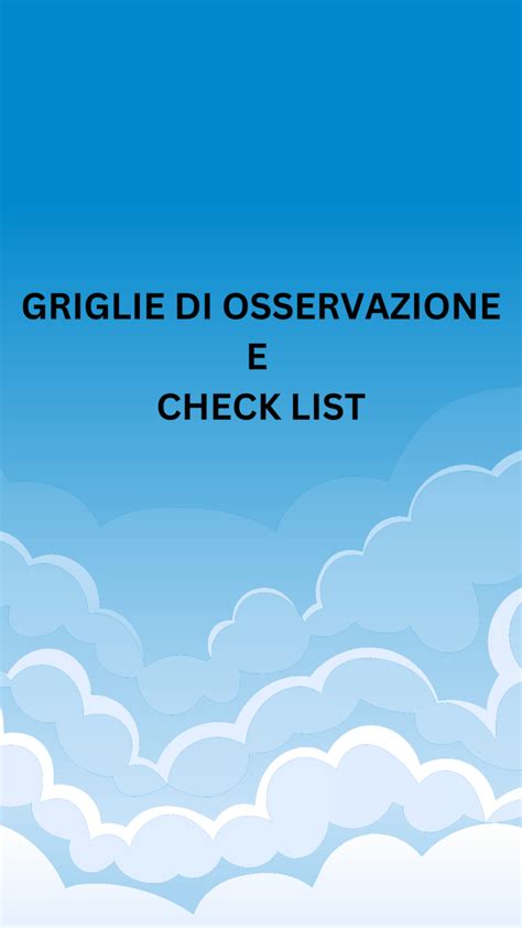 Griglie Di Osservazione E Check List Edudoro