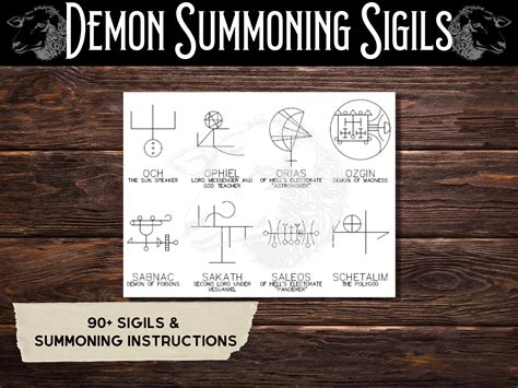 Demon Summoning Sigils Summon Black Magic Demonic Protection Etsy