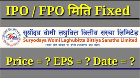 Suryoday Womi Laghubitta Ipo New Upcoming Ipo