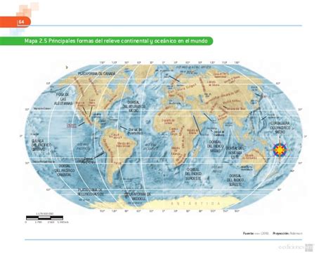 Geografía de México : Relieve Continental y Oceánico del mundo