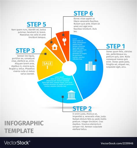 Pie Chart Real Estate Infographic Royalty Free Vector Image