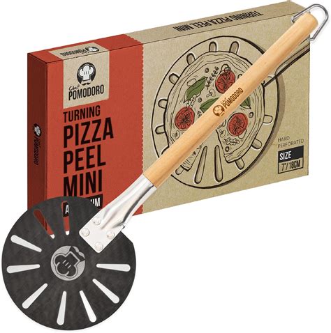 testyu Pelle a Pizza Ronde 7 Pouces Pelle Pizza Perforée en Aluminium