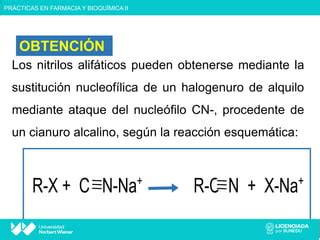 CLASE 04 NITRILOS FARMACIA Y BIOQUIMICA Pdf