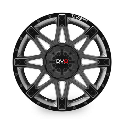 Dv8 Works Armoured Alloy Wheel 18 X 9 ET25 Black 4x4 Tyres