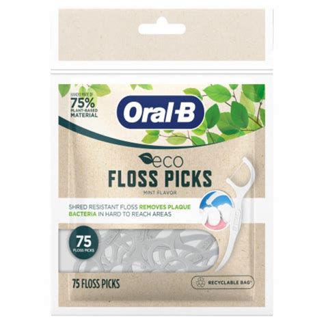 Oral B Mint Eco Dental Floss Picks 75 Ct Kroger