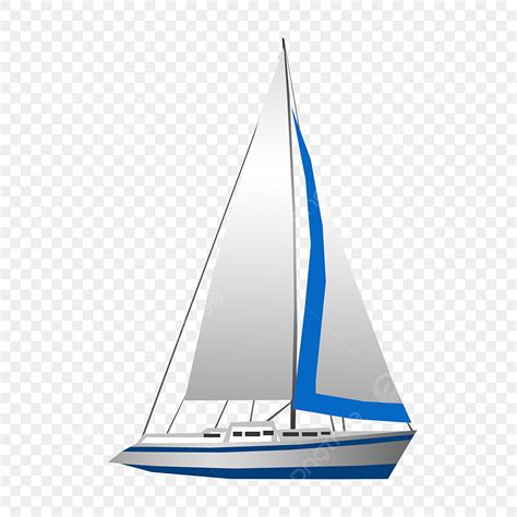 Gray Sailboat Clipart Vector Blue Gray Sailboat Hand Drawn Sailboat