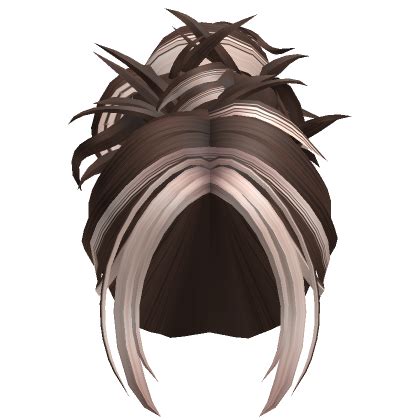 Two Tone Messy Grunge Bun Brown Blonde Roblox