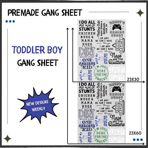 Premade Gang Sheet Toddler Boy Griffin Expressions