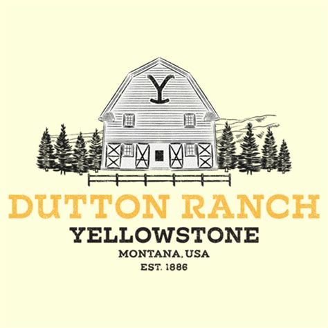 Mens Yellowstone Dutton Ranch Montana Usa Est 1886 T Shirt Fifth Sun