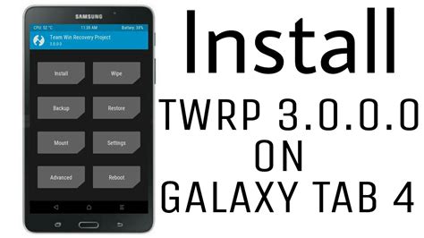 Install Twrp Recovery On Galaxy Tab Youtube