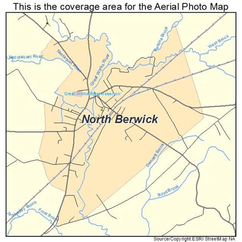 Aerial Photography Map of North Berwick, ME Maine